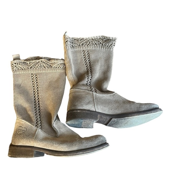 Twin-Set Suede Knit Festival Boot 38 (7) - Picture 2 of 8